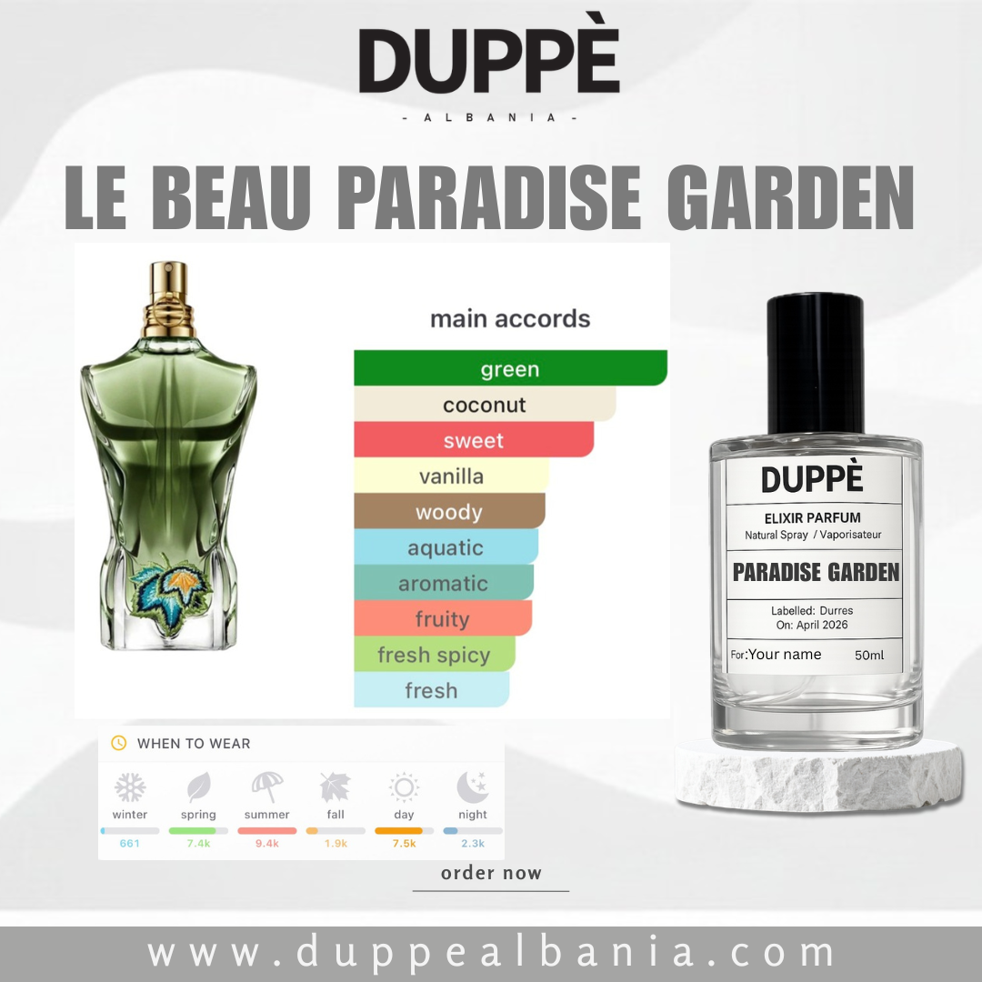 Parfum Jean Paul Gaultier Le Beau Paradise Garden për meshkuj nga Duppe Albania
