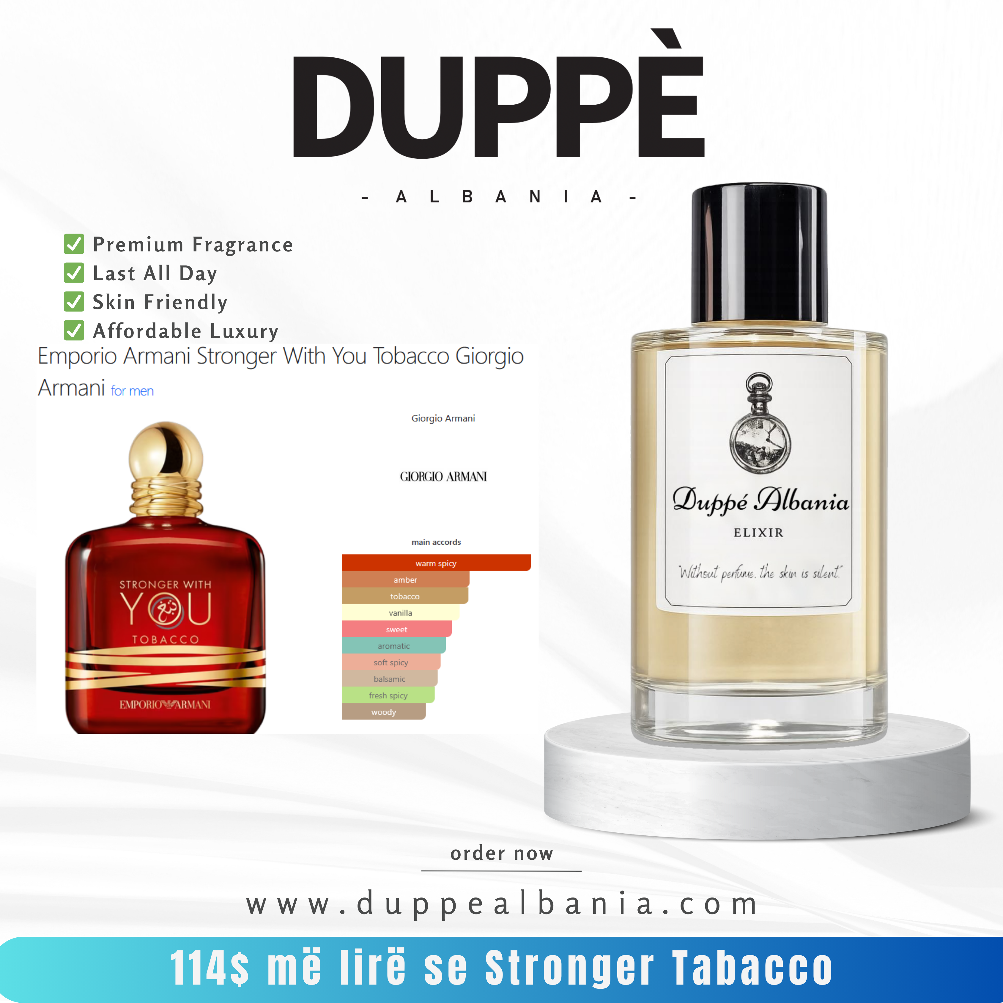 …smells like Emporio Armani Stronger With You Tobacco